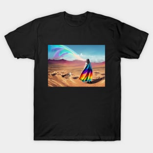 Rainbow on barren land T-Shirt